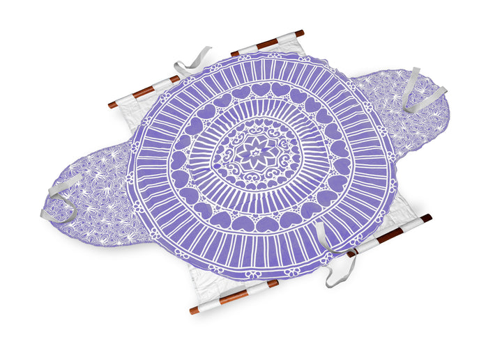 Sweet Goodbye COCOON® Eco-friendly Soft Pet Casket - Burial & Cremation Ceremony Kit (Classic Cotton) | WHITE/LAVENDER