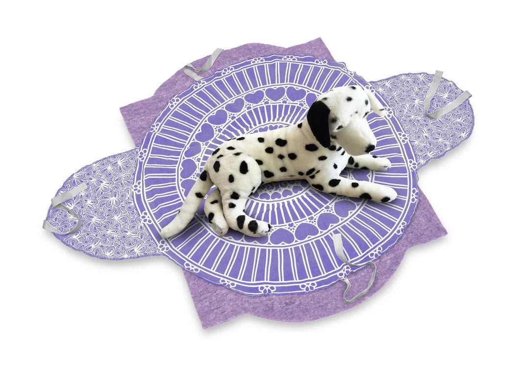 Sweet Goodbye COCOON® Eco-friendly Soft Pet Casket - Burial & Cremation Ceremony Kit (Premium Wool) | LAVENDER