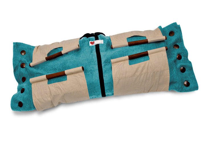 Sweet Goodbye COCOON® Eco-friendly Soft Pet Casket - Burial & Cremation Ceremony Kit (Premium Wool) | TEAL GREEN